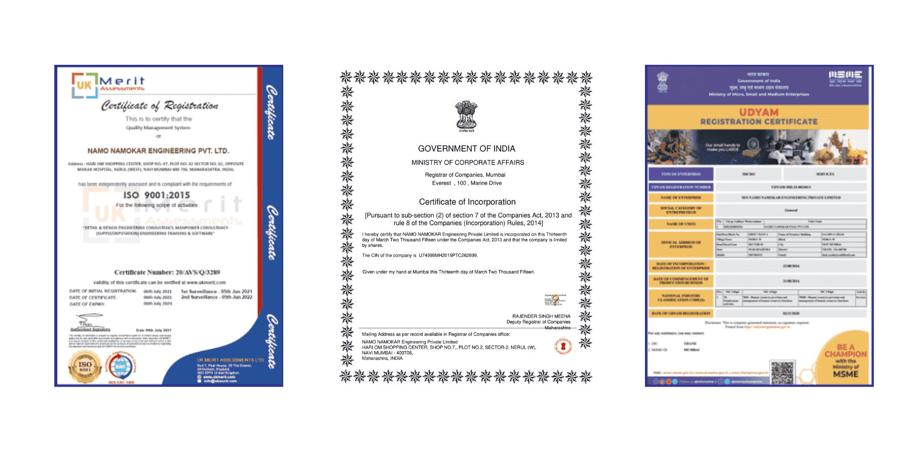 certifications